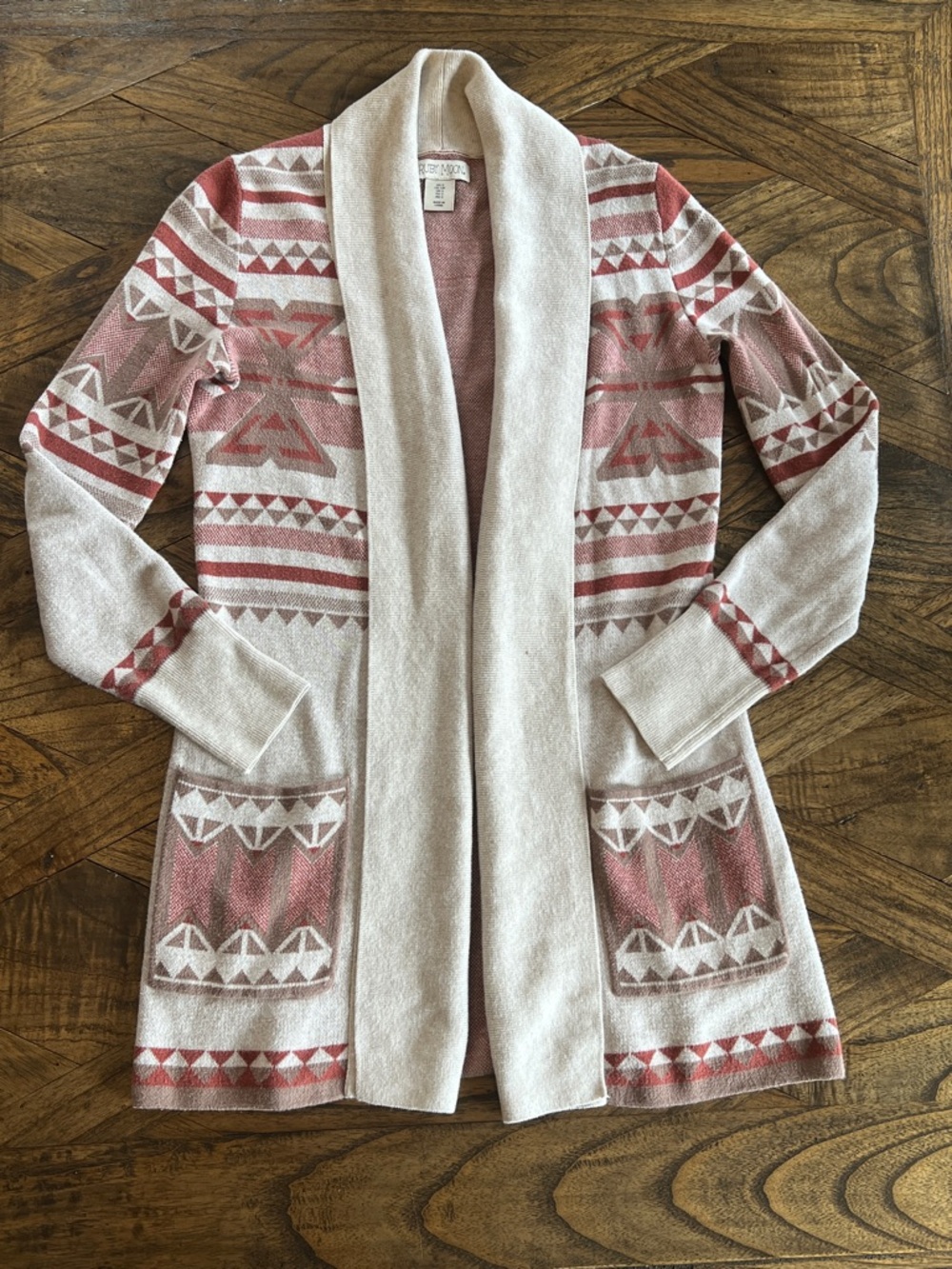 Anthropologie Ruby Moon Tunic Length Cardigan Sweater, 100% cotton, Size S